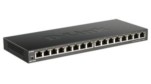 Ethernet-Switch, RJ45-Anschlüsse 16, 1Gbps, Unmanaged