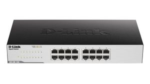 Ethernet Switch, RJ45 Ports 16, 1Gbps, Layer 2 Unmanaged
