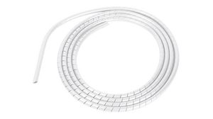 Cable Spiral Wrap Tubing, 7 ... 35mm, Polyvinyl Chloride (PVC), 25m, White