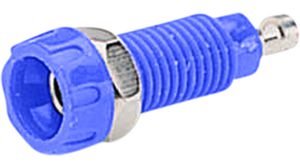 Banana Socket, Modrý, Postříbřeno, 250V, 10A