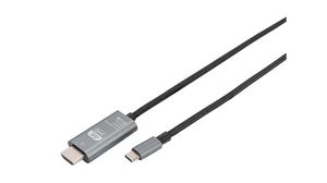Video Cable, HDMI Plug - USB-C Plug 1.8m