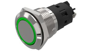 LED-Indicator, Soldering Connection, LED, Green, AC / DC, 12V