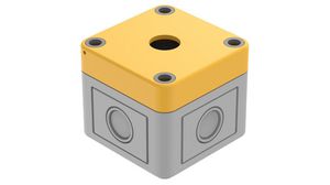 Emergency Stop Switch Enclosure, Grey / Yellow, EAO 84 Series