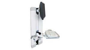 Wall Mount Workstation with Keyboard Arm, Adjustable, 466x114x779mm, 11.4kg