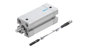 Kompakt ISO-munkahenger + mágneses reed közelítésérzékelő készlet, Kettős működésű, 30mm, Furatátmérő 12mm M5