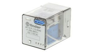Plug In Power Relay, 110V dc Coil, 10A Switching Current, 3PDT