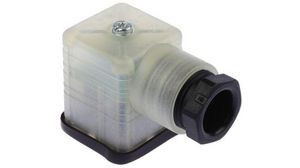 GDML 2P+E DIN 43650 A, Female Solenoid Valve Connector, with Indicator Light, 24 V dc Voltage