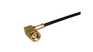 RF Connector, SMA, Brass, Plug, Right Angle, 50Ohm, Cable / Crimp