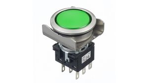 Bouton-poussoir lumineux Fonction momentanée 2CO 30 V / 125 V / 250 V LED Vert Aucun