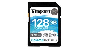 Memory Card, SD, 128GB, 170MB/s, 90MB/s, Black