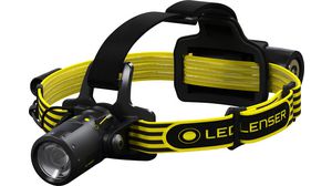 ATEX Headlamp, LED, Rechargeable, 300lm, 160m, IP68, Black / Yellow
