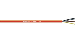 Mains Cable 5x 2.5mm² Copper Unshielded 750V 50m Orange