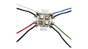 RGB Star PCB LED, SMD, RGBW, B 470nm, G 528nm, R 625nm