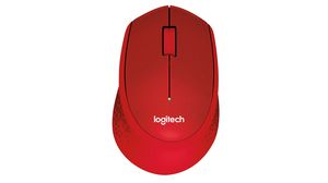 Silent Wireless Mouse M330 1000dpi Optical Right-Handed Red