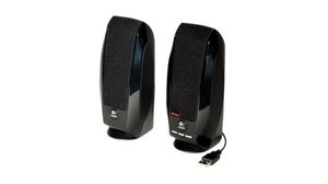 PC Speakers, 2.0, 2W, Black