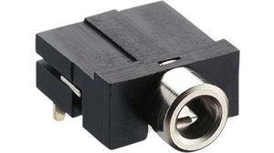 Jack Socket, Right Angle, Nickel / Silver, 3.5 mm, Poles - 3