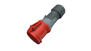 CEE Socket, Red, 5P, Cable Mount, 16mm², 63A, IP44, 400V