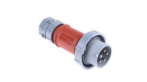 PowerTOP IP67 Red Cable Mount 3P + N + E Industrial Power Plug, Rated At 16A, 400 V