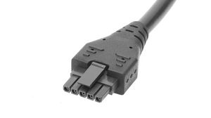 Overmolded Cable Assembly, Micro-Fit 3.0 Receptacle - Micro-Fit 3.0 Receptacle, 5 Circuits, 3m, Black