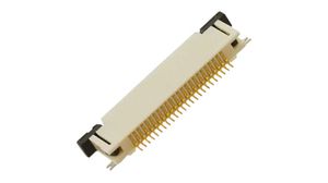 FFC / FPC Connector, Poles - 24, 50V, 500mA, Right Angle