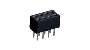 PCB Receptacle, Female, 1A, 125V, Contacts - 8