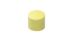 Snap-On Switch Cap Cylindrical 10mm Yellow Polycarbonate NKK D/E/M/M2 Series Miniature Pushbutton Switches