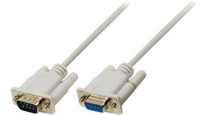 Serial Cable D-SUB 9-Pin Male - D-SUB 9-Pin Female 3m Ivory