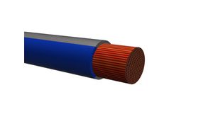 Litze PVC 0.75mm² Kupfer, blank Blau/grau R2G4 100m