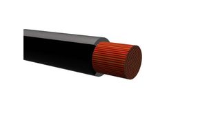 Gevlochten draden PVC 1.5mm² Blank koper Black / Grey R2G4 100m