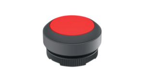Pushbutton Actuator with Black Frontring Momentary Function Round Button Red IP65 RAFIX 22 FS+