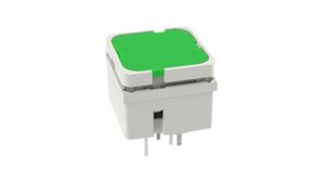 Tactile Switch with Green Lamp RF 15 H, 1NO, 2.9N, 15 x 15mm, Green