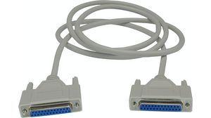 Serial Cable D-SUB 25-Pin Female - D-SUB 25-Pin Female 1.8m Grey