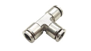T-Fitting, Air / Steam / Water, Stainless Steel, 44.2mm, Ø8 mm, Push-In Connector