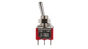 Miniature Toggle Switch ON-ON 5 A / 2 A 1CO Soldering Lugs