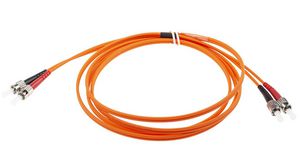 Câble confectionné en fibre optique 62.5/125 um OM1 Duplex ST - ST 3m