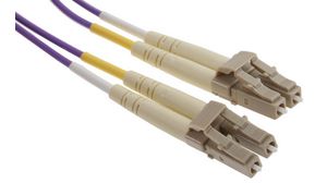 Câble confectionné en fibre optique 50/125 um OM3 Duplex LC - LC 5m