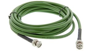 RF Cable Assembly, BNC Male Straight - BNC Male Straight, 5m, Green