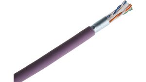 LAN Cable LSZH CAT6 4x2x0.13mm² F/UTP Purple 305m