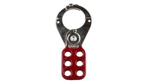 Safety Hasp Lockout, Steel, Red