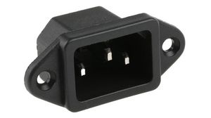 IEC Appliance Intlet, C14, Plug, 10A, Screw Mounting