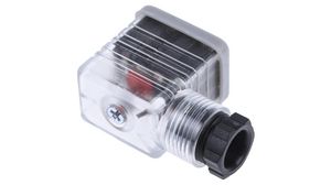 Valve Connector with Indicator Light, Socket, PG9, 24V, 10A, Contacts - 3