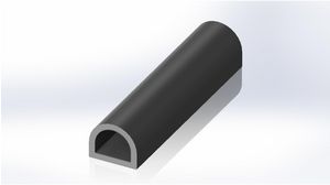 Edge Protection Strip, 12 x 10mm, Rubber, 20m