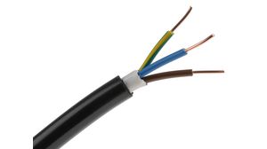 Mains Cable 3x 1.5mm² Copper 1kV 50m Black
