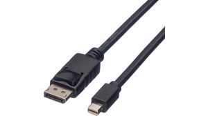 Kabel Mini DisplayPort-DisplayPort, Wtyk Mini DisplayPort - Złącze DisplayPort, męskie, 2560 x 1600, 5m