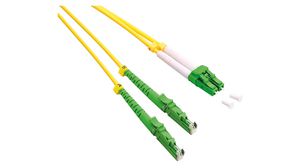 Câble à fibre optique 9/125 um OS2 Duplex E2000 - LC 1m