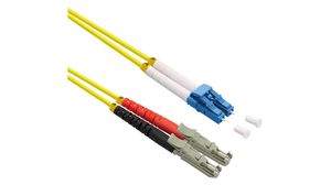 Konfekcionált fényvezető kábel 9/125 um OS2 Duplex E2000APC - LC UPC 2m
