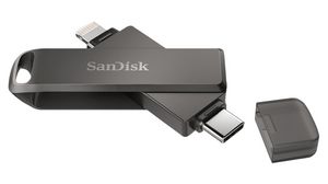 USB Stick, iXpand Luxe, 64GB, Apple Lightning / USB 3.0, Musta