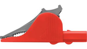 Safety crocodile clip, Red, 1kV, 36A