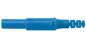Safety Coupler ø4mm, Blue, 32A, Soldering, Nickel-Plated