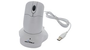 Medical Mouse with Charging Base Silver Storm 1000dpi Optical Ambidextrous White